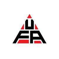 création de logo de lettre triangle ufa avec forme de triangle. monogramme de conception de logo triangle ufa. modèle de logo vectoriel triangle ufa avec couleur rouge. logo triangulaire ufa logo simple, élégant et luxueux.