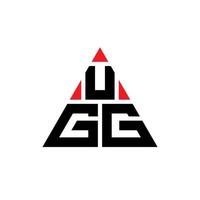 conception de logo de lettre de triangle d'ugg avec la forme de triangle. monogramme de conception de logo triangle ugg. modèle de logo vectoriel ugg triangle avec couleur rouge. logo triangulaire ugg logo simple, élégant et luxueux.