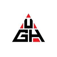 création de logo de lettre triangle ugh avec forme de triangle. ugh monogramme de conception de logo triangle. ugh modèle de logo vectoriel triangle avec la couleur rouge. ugh logo triangulaire logo simple, élégant et luxueux.