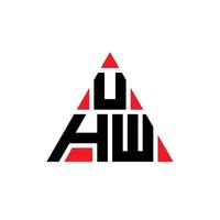 création de logo de lettre triangle uhw avec forme de triangle. monogramme de conception de logo triangle uhw. modèle de logo vectoriel triangle uhw avec couleur rouge. logo triangulaire uhw logo simple, élégant et luxueux.