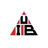 création de logo de lettre triangle uib avec forme de triangle. monogramme de conception de logo triangle uib. modèle de logo vectoriel triangle uib avec couleur rouge. logo triangulaire uib logo simple, élégant et luxueux.