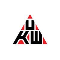 création de logo de lettre triangle ukw avec forme de triangle. monogramme de conception de logo triangle ukw. modèle de logo vectoriel triangle ukw avec couleur rouge. logo triangulaire ukw logo simple, élégant et luxueux.