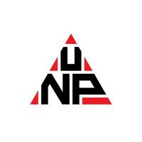 création de logo de lettre triangle unp avec forme de triangle. monogramme de conception de logo triangle unp. modèle de logo vectoriel triangle unp avec couleur rouge. logo triangulaire unp logo simple, élégant et luxueux.