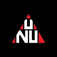 création de logo de lettre triangle unu avec forme de triangle. monogramme de conception de logo triangle unu. modèle de logo vectoriel triangle unu avec couleur rouge. logo triangulaire unu logo simple, élégant et luxueux.