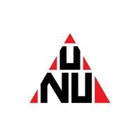 création de logo de lettre triangle unu avec forme de triangle. monogramme de conception de logo triangle unu. modèle de logo vectoriel triangle unu avec couleur rouge. logo triangulaire unu logo simple, élégant et luxueux.