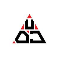 création de logo de lettre triangle uoj avec forme de triangle. monogramme de conception de logo triangle uoj. modèle de logo vectoriel triangle uoj avec couleur rouge. logo triangulaire uoj logo simple, élégant et luxueux.