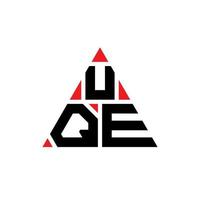 création de logo de lettre triangle uqe avec forme de triangle. monogramme de conception de logo triangle uqe. modèle de logo vectoriel triangle uqe avec couleur rouge. logo triangulaire uqe logo simple, élégant et luxueux.