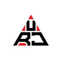 création de logo de lettre triangle urj avec forme de triangle. monogramme de conception de logo triangle urj. modèle de logo vectoriel triangle urj avec couleur rouge. logo triangulaire urj logo simple, élégant et luxueux.