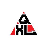 création de logo de lettre triangle qxl avec forme de triangle. monogramme de conception de logo triangle qxl. modèle de logo vectoriel triangle qxl avec couleur rouge. logo triangulaire qxl logo simple, élégant et luxueux.