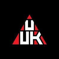 création de logo de lettre triangle uuk avec forme de triangle. monogramme de conception de logo triangle uuk. modèle de logo vectoriel triangle uuk avec couleur rouge. logo triangulaire uuk logo simple, élégant et luxueux.