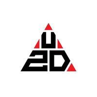 création de logo de lettre triangle uzd avec forme de triangle. monogramme de conception de logo triangle uzd. modèle de logo vectoriel triangle uzd avec couleur rouge. logo triangulaire uzd logo simple, élégant et luxueux.