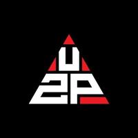 création de logo de lettre triangle uzp avec forme de triangle. monogramme de conception de logo triangle uzp. modèle de logo vectoriel triangle uzp avec couleur rouge. logo triangulaire uzp logo simple, élégant et luxueux.