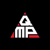 création de logo de lettre triangle qmp avec forme de triangle. monogramme de conception de logo triangle qmp. modèle de logo vectoriel triangle qmp avec couleur rouge. logo triangulaire qmp logo simple, élégant et luxueux.