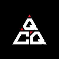 création de logo de lettre triangle qcq avec forme de triangle. monogramme de conception de logo triangle qcq. modèle de logo vectoriel triangle qcq avec couleur rouge. qcq logo triangulaire logo simple, élégant et luxueux.