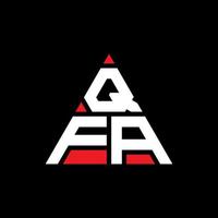 création de logo de lettre triangle qfa avec forme de triangle. monogramme de conception de logo triangle qfa. modèle de logo vectoriel triangle qfa avec couleur rouge. logo triangulaire qfa logo simple, élégant et luxueux.