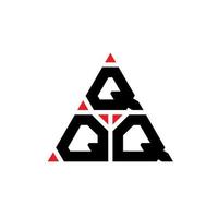 création de logo de lettre triangle qqq avec forme de triangle. monogramme de conception de logo triangle qqq. modèle de logo vectoriel triangle qqq avec couleur rouge. qqq logo triangulaire logo simple, élégant et luxueux.