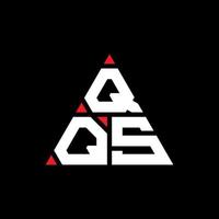 création de logo de lettre triangle qqs avec forme de triangle. monogramme de conception de logo triangle qqs. modèle de logo vectoriel triangle qqs avec couleur rouge. qqs logo triangulaire logo simple, élégant et luxueux.