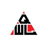 création de logo de lettre triangle qwl avec forme de triangle. monogramme de conception de logo triangle qwl. modèle de logo vectoriel triangle qwl avec couleur rouge. logo triangulaire qwl logo simple, élégant et luxueux.