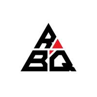 création de logo de lettre triangle rbq avec forme de triangle. monogramme de conception de logo triangle rbq. modèle de logo vectoriel triangle rbq avec couleur rouge. logo triangulaire rbq logo simple, élégant et luxueux.