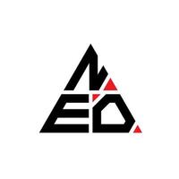 création de logo de lettre néo triangle avec forme de triangle. monogramme de conception de logo néo triangle. modèle de logo vectoriel triangle néo avec couleur rouge. logo néo triangulaire logo simple, élégant et luxueux.