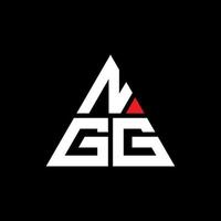 création de logo de lettre triangle ngg avec forme de triangle. monogramme de conception de logo triangle ngg. modèle de logo vectoriel triangle ngg avec couleur rouge. logo triangulaire ngg logo simple, élégant et luxueux.