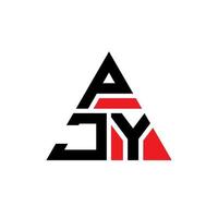 création de logo de lettre triangle pjy avec forme de triangle. monogramme de conception de logo triangle pjy. modèle de logo vectoriel triangle pjy avec couleur rouge. logo triangulaire pjy logo simple, élégant et luxueux.