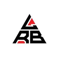 création de logo de lettre triangle lrb avec forme de triangle. monogramme de conception de logo triangle lrb. modèle de logo vectoriel triangle lrb avec couleur rouge. logo triangulaire lrb logo simple, élégant et luxueux.