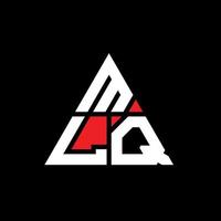 création de logo de lettre triangle mlq avec forme de triangle. monogramme de conception de logo triangle mlq. modèle de logo vectoriel triangle mlq avec couleur rouge. logo triangulaire mlq logo simple, élégant et luxueux.
