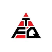 création de logo de lettre triangle tfq avec forme de triangle. monogramme de conception de logo triangle tfq. modèle de logo vectoriel triangle tfq avec couleur rouge. logo triangulaire tfq logo simple, élégant et luxueux.
