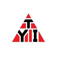 création de logo de lettre triangle tyi avec forme de triangle. monogramme de conception de logo triangle tyi. modèle de logo vectoriel triangle tyi avec couleur rouge. logo triangulaire tyi logo simple, élégant et luxueux.