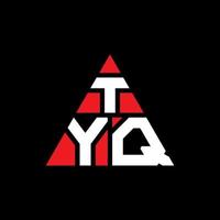 création de logo de lettre triangle tyq avec forme de triangle. monogramme de conception de logo triangle tyq. modèle de logo vectoriel triangle tyq avec couleur rouge. logo triangulaire tyq logo simple, élégant et luxueux.