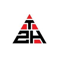 création de logo de lettre triangle tzh avec forme de triangle. monogramme de conception de logo triangle tzh. modèle de logo vectoriel triangle tzh avec couleur rouge. logo triangulaire tzh logo simple, élégant et luxueux.