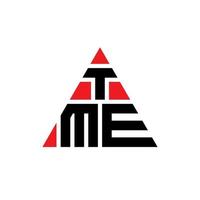 création de logo de lettre triangle tme avec forme de triangle. monogramme de conception de logo triangle tme. modèle de logo vectoriel triangle tme avec couleur rouge. tme logo triangulaire logo simple, élégant et luxueux.