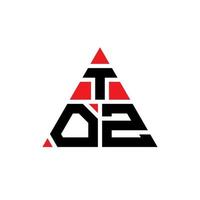 création de logo de lettre triangle toz avec forme de triangle. monogramme de conception de logo triangle toz. modèle de logo vectoriel triangle toz avec couleur rouge. toz logo triangulaire logo simple, élégant et luxueux.