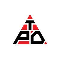 création de logo de lettre triangle tpo avec forme de triangle. monogramme de conception de logo triangle tpo. modèle de logo vectoriel triangle tpo avec couleur rouge. logo triangulaire tpo logo simple, élégant et luxueux.