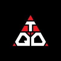 création de logo de lettre triangle tqo avec forme de triangle. monogramme de conception de logo triangle tqo. modèle de logo vectoriel triangle tqo avec couleur rouge. logo triangulaire tqo logo simple, élégant et luxueux.