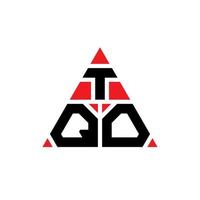 création de logo de lettre triangle tqo avec forme de triangle. monogramme de conception de logo triangle tqo. modèle de logo vectoriel triangle tqo avec couleur rouge. logo triangulaire tqo logo simple, élégant et luxueux.