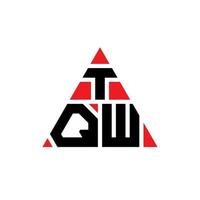 création de logo de lettre triangle tqw avec forme de triangle. monogramme de conception de logo triangle tqw. modèle de logo vectoriel triangle tqw avec couleur rouge. logo triangulaire tqw logo simple, élégant et luxueux.