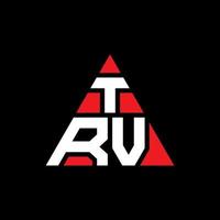 création de logo de lettre triangle trv avec forme de triangle. monogramme de conception de logo triangle trv. modèle de logo vectoriel triangle trv avec couleur rouge. logo triangulaire trv logo simple, élégant et luxueux.
