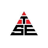 création de logo de lettre triangle tse avec forme de triangle. monogramme de conception de logo triangle tse. modèle de logo vectoriel triangle tse avec couleur rouge. tse logo triangulaire logo simple, élégant et luxueux.