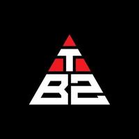 création de logo de lettre triangle tbz avec forme de triangle. monogramme de conception de logo triangle tbz. modèle de logo vectoriel triangle tbz avec couleur rouge. logo triangulaire tbz logo simple, élégant et luxueux.