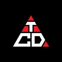 création de logo de lettre triangle tcd avec forme de triangle. monogramme de conception de logo triangle tcd. modèle de logo vectoriel triangle tcd avec couleur rouge. logo triangulaire tcd logo simple, élégant et luxueux.