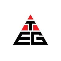 création de logo de lettre triangle teg avec forme de triangle. monogramme de conception de logo triangle teg. modèle de logo vectoriel triangle teg avec couleur rouge. logo triangulaire teg logo simple, élégant et luxueux.