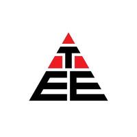 conception de logo de lettre de triangle de tee avec la forme de triangle. monogramme de conception de logo de triangle de tee-shirt. modèle de logo vectoriel triangle tee avec couleur rouge. tee logo triangulaire logo simple, élégant et luxueux.