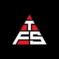 création de logo de lettre triangle tfs avec forme de triangle. monogramme de conception de logo triangle tfs. modèle de logo vectoriel triangle tfs avec couleur rouge. logo triangulaire tfs logo simple, élégant et luxueux.