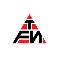 création de logo de lettre triangle tfn avec forme de triangle. monogramme de conception de logo triangle tfn. modèle de logo vectoriel triangle tfn avec couleur rouge. logo triangulaire tfn logo simple, élégant et luxueux.