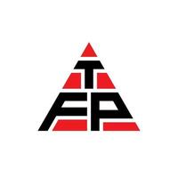 création de logo de lettre triangle tfp avec forme de triangle. monogramme de conception de logo triangle tfp. modèle de logo vectoriel triangle tfp avec couleur rouge. logo triangulaire tfp logo simple, élégant et luxueux.