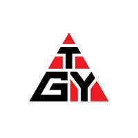 création de logo de lettre triangle tgy avec forme de triangle. monogramme de conception de logo triangle tgy. modèle de logo vectoriel triangle tgy avec couleur rouge. logo triangulaire tgy logo simple, élégant et luxueux.
