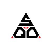 création de logo de lettre triangle sqo avec forme de triangle. monogramme de conception de logo triangle sqo. modèle de logo vectoriel triangle sqo avec couleur rouge. logo triangulaire sqo logo simple, élégant et luxueux.