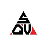 création de logo de lettre triangle sqv avec forme de triangle. monogramme de conception de logo triangle sqv. modèle de logo vectoriel triangle sqv avec couleur rouge. logo triangulaire sqv logo simple, élégant et luxueux.